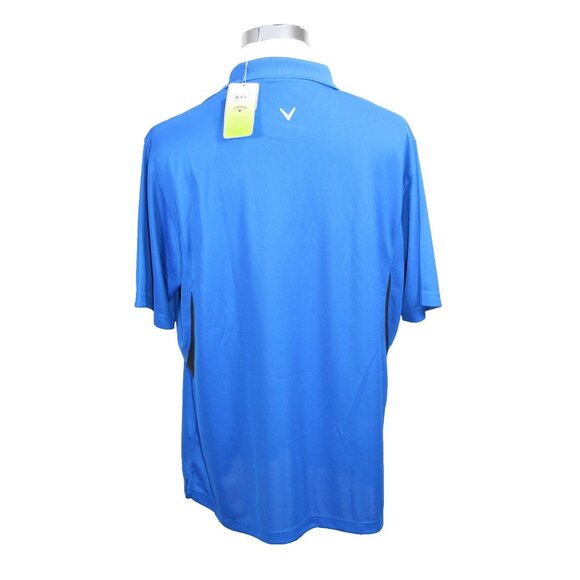 NWT Callaway X Series Moisture Wicking Golf Polo Shirt Samsung XL Royal Blue - Picture 8 of 8